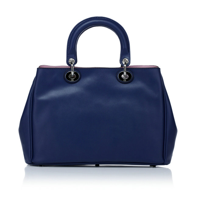 small Christian Dior diorissimo nappa leather bag 0902 dark blue